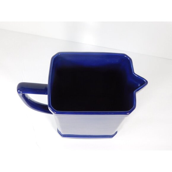 Roshco Tile Ware Collection Blue Ceramic Pitcher White Citrus Fruit Tile Accent - Picture 8 of 16